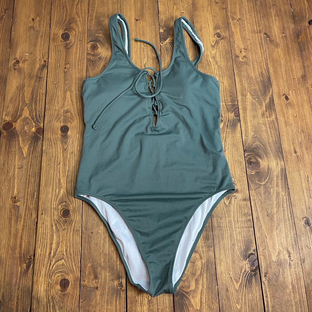 Pink By Victorias Secret Green One Piece Swimsuit Size Small
